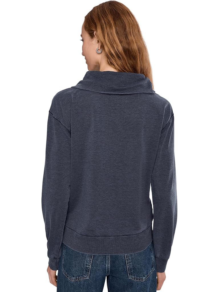 Mod-o-doc Long Sleeve Draped Turtleneck Sweatshirt