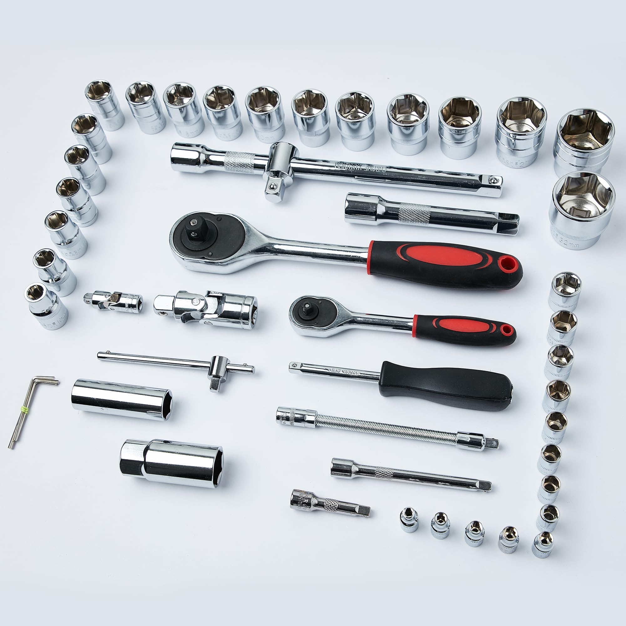 94 Pezzi Set di Chiavi a Bussola con Cricchetto 1/4"
