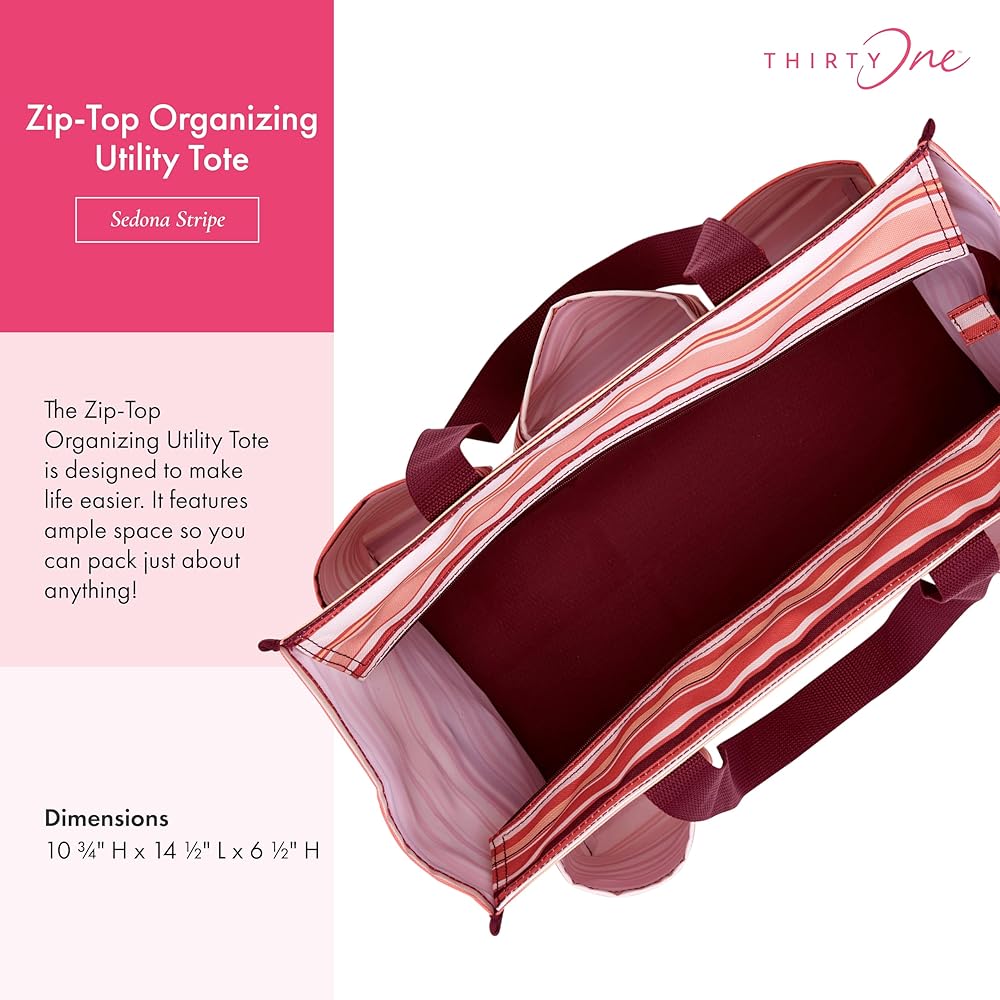 Amazon.com: THIRTY-ONE Gifts Zip-Top Organizing Utility Tote Bag