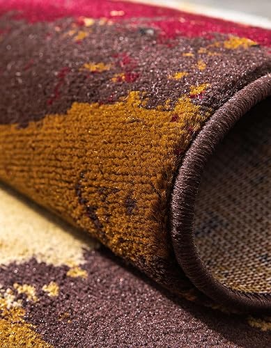 Miniatura 6 de Unique Loom Barista Collection - Alfombra de área - Catuai (2 pies 7 pulgadas x 4 pies, hogar, multimarrón)