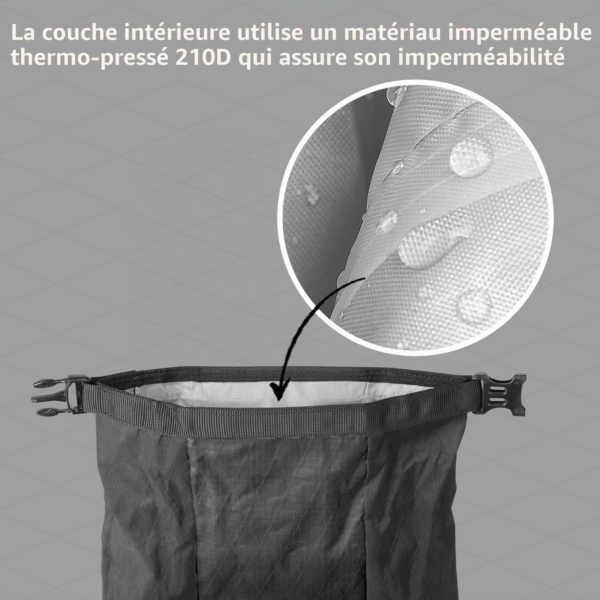 Rhinowalk Sacoche de vélo imperméable pour porte-bagages 6,5 L Sacoche avant de vélo pour porte-bagages avant Sacoche pour fourche de vélo
