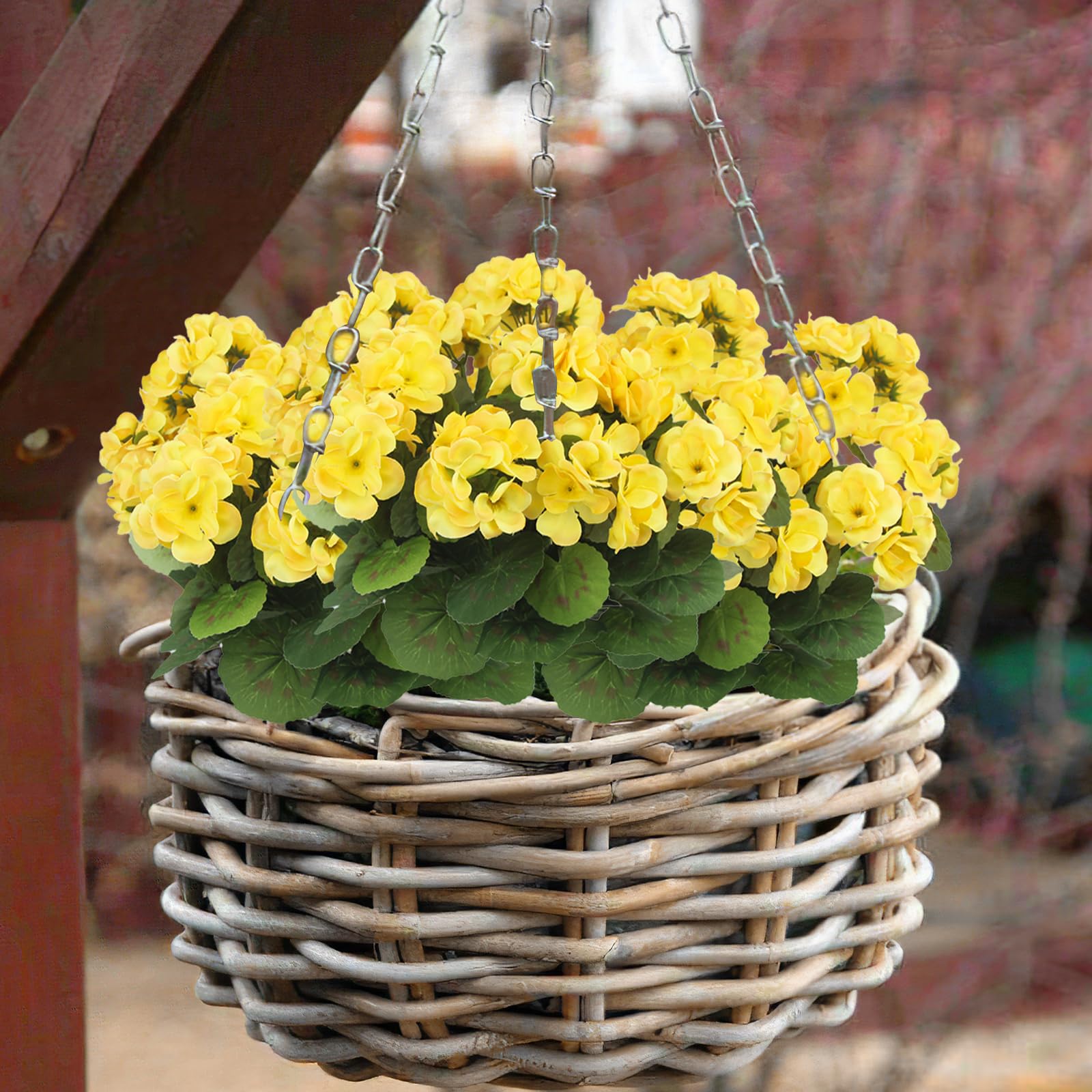 Amazon｜CITYES 人工ゼラニウム 花 シルク ゼラニウム 屋外 UV耐性