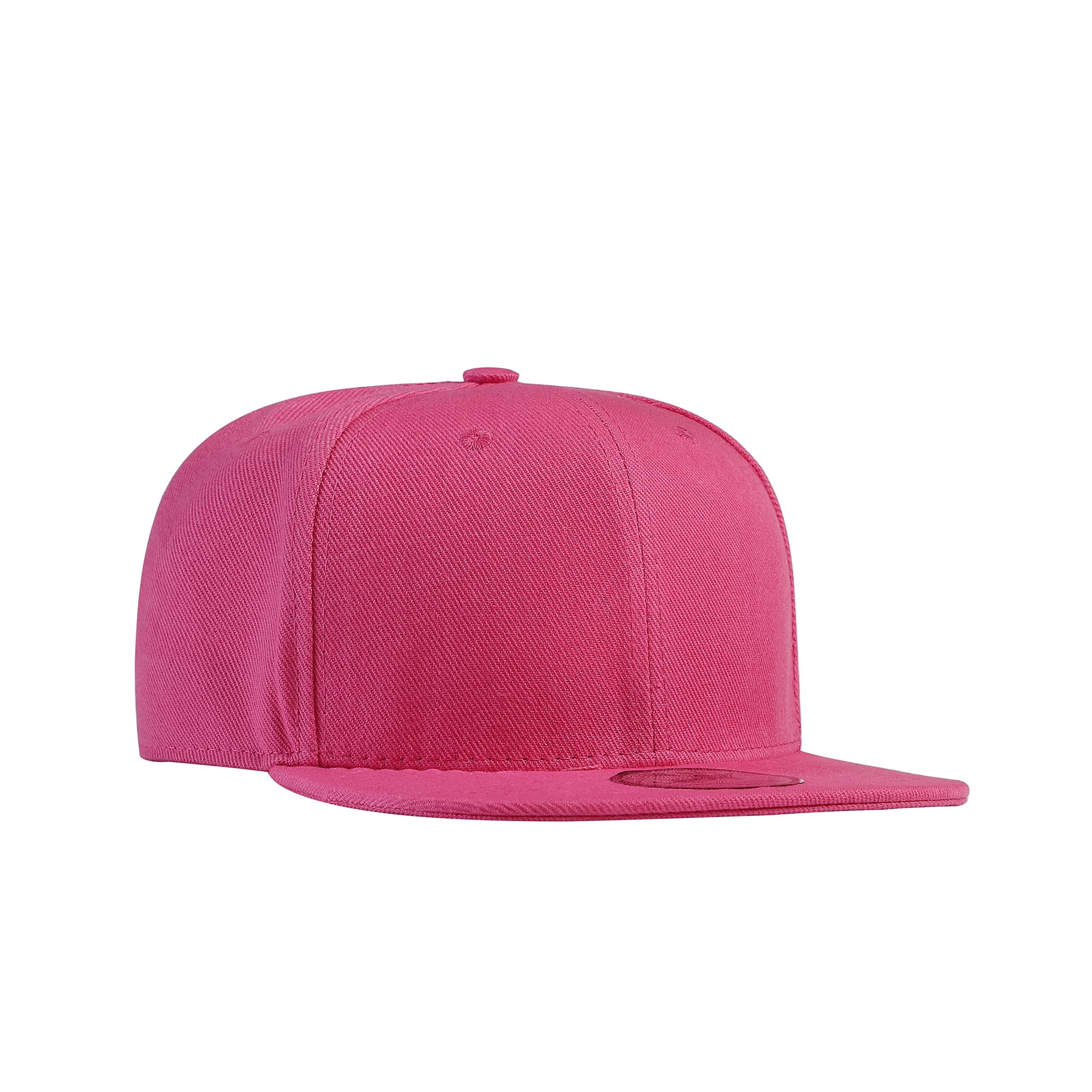 Underground Kulture Men's Neon Pink Plain Flat Peak Snapback Baseball Cap