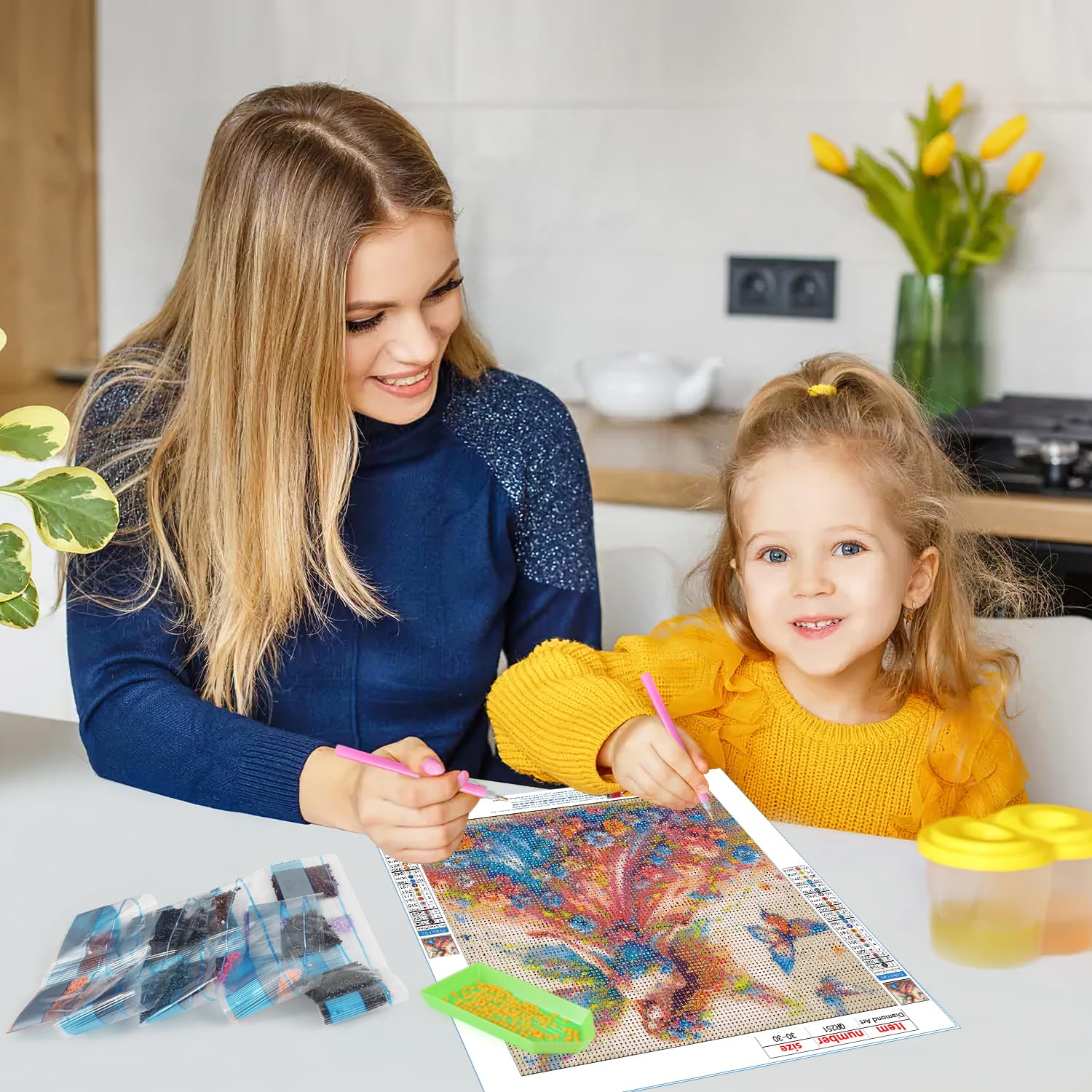 DIY 5D Diamond Painting Set,Wald Bären Voll Bohrer Produktbild-Vorschau 11