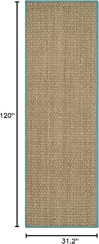 Vista 210 de SAFAVIEH Natural Fiber NF114A - Alfombra de hierba marina, tejido de canasta, con borde, para zonas de alto tráfico, sala de estar, dormitorio, 2