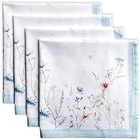 Vista 144 de Maison d' Hermine Servilletas de tela 100% algodón peinado de alta calidad, decorativas, lavables, juego de 4 servilletas para el hogar, cocina