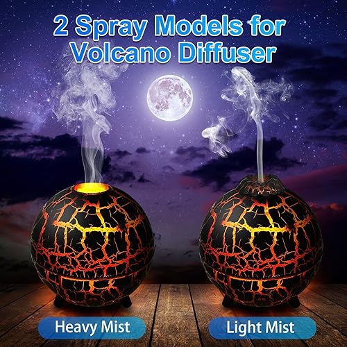 Miniatura 4 de Difusor pequeño de aceites esenciales para dormitorio, difusor de aroma para el hogar, difusor de aromaterapia con 2 modos de pulverización, 7