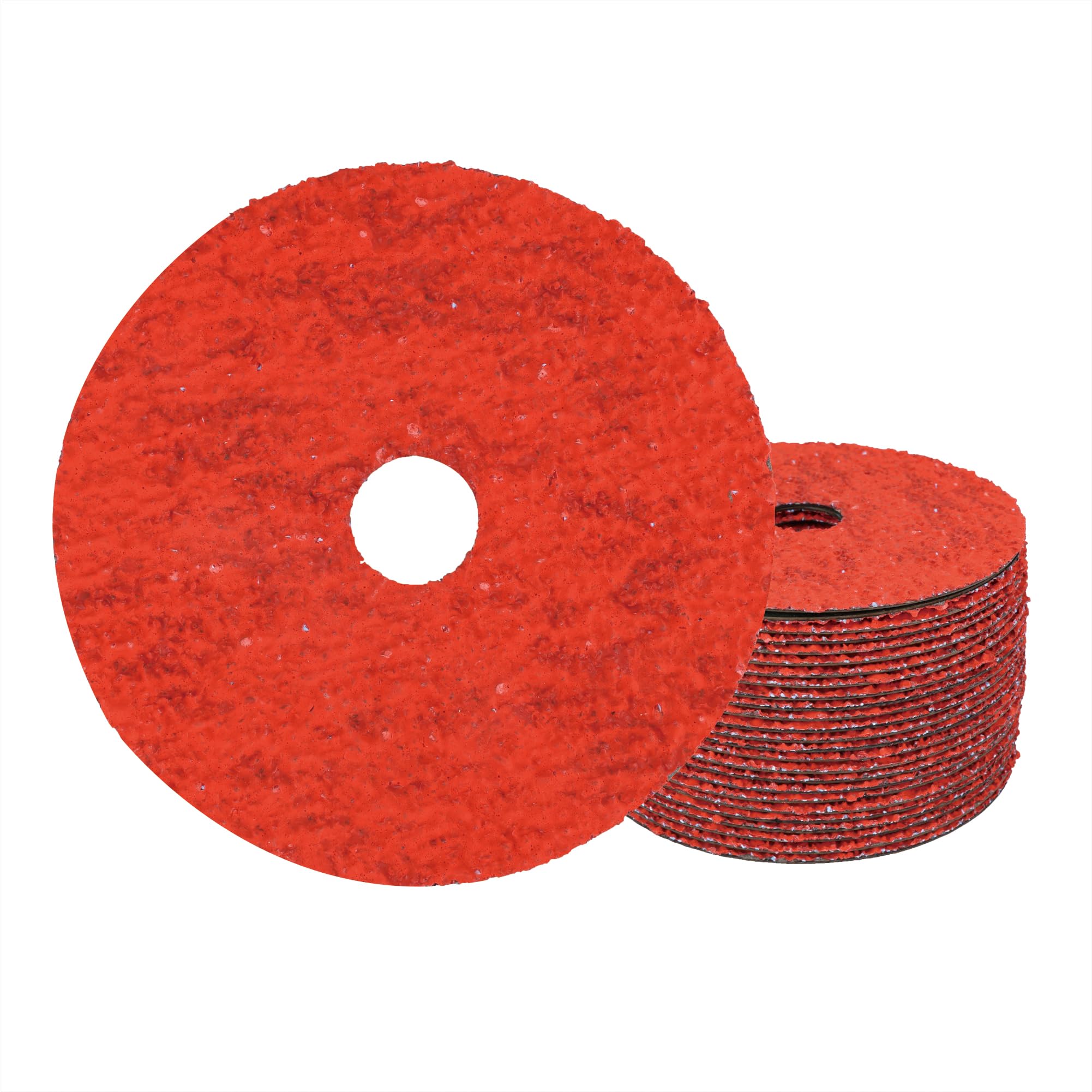 UPWOOD Ceramic Resin Fiber Sanding and Grinding Discs, 5” x 7/8”, 24 Grit - 25 Pack