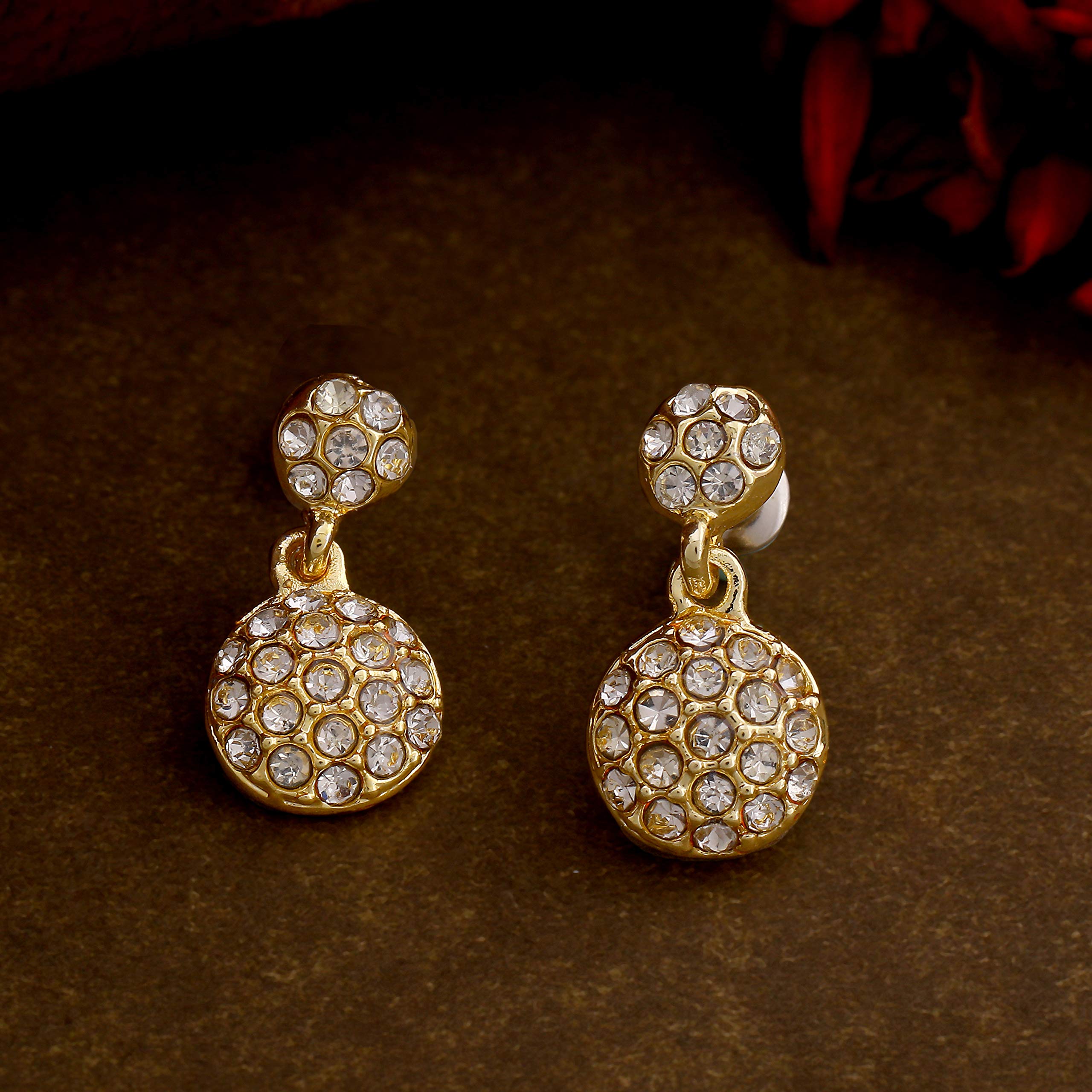 Tone Disco Ball Drop Earrings