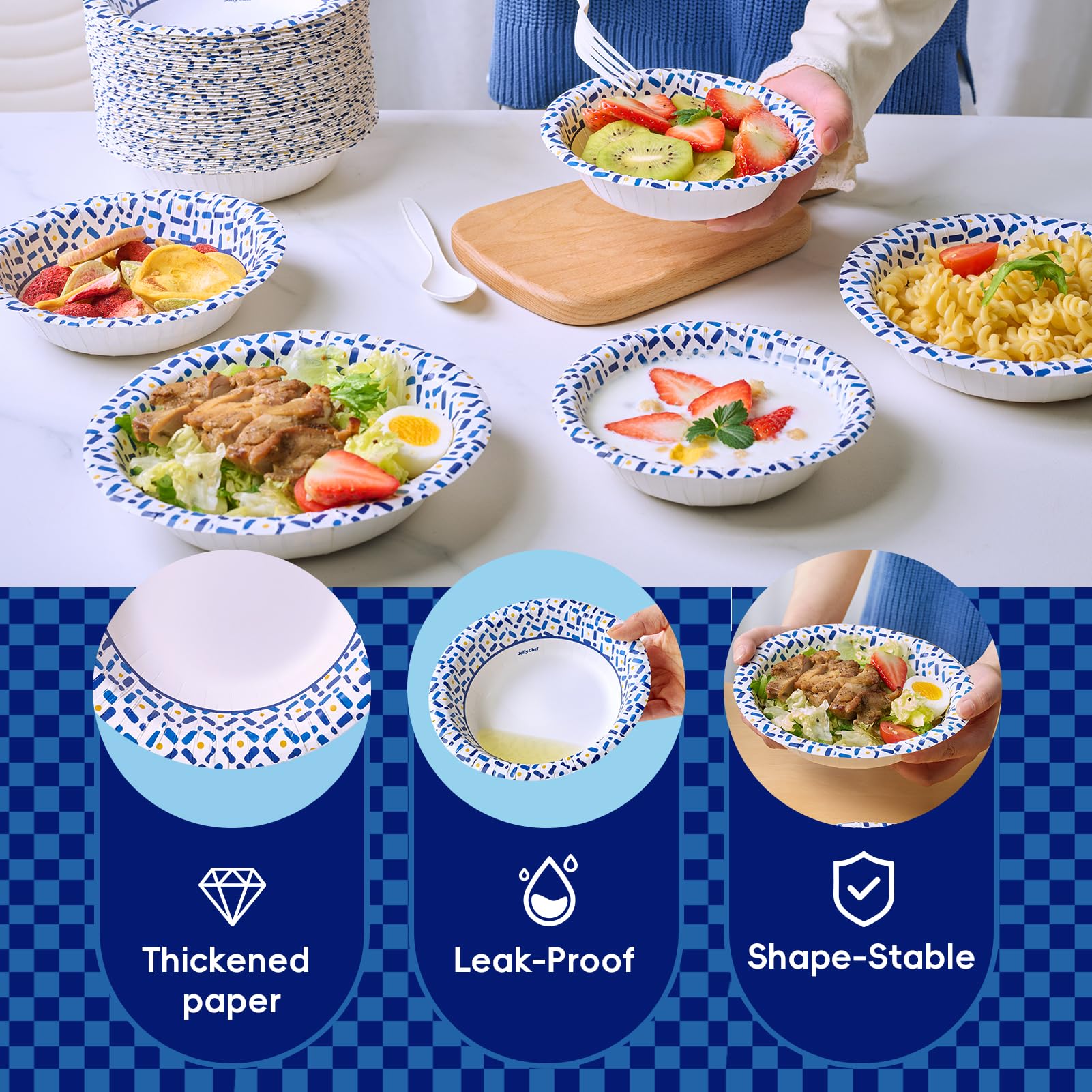 JOLLY CHEF Paper Bowls - 200 Count -2 JOLLY CHEF Paper Bowls - 200 Count -2