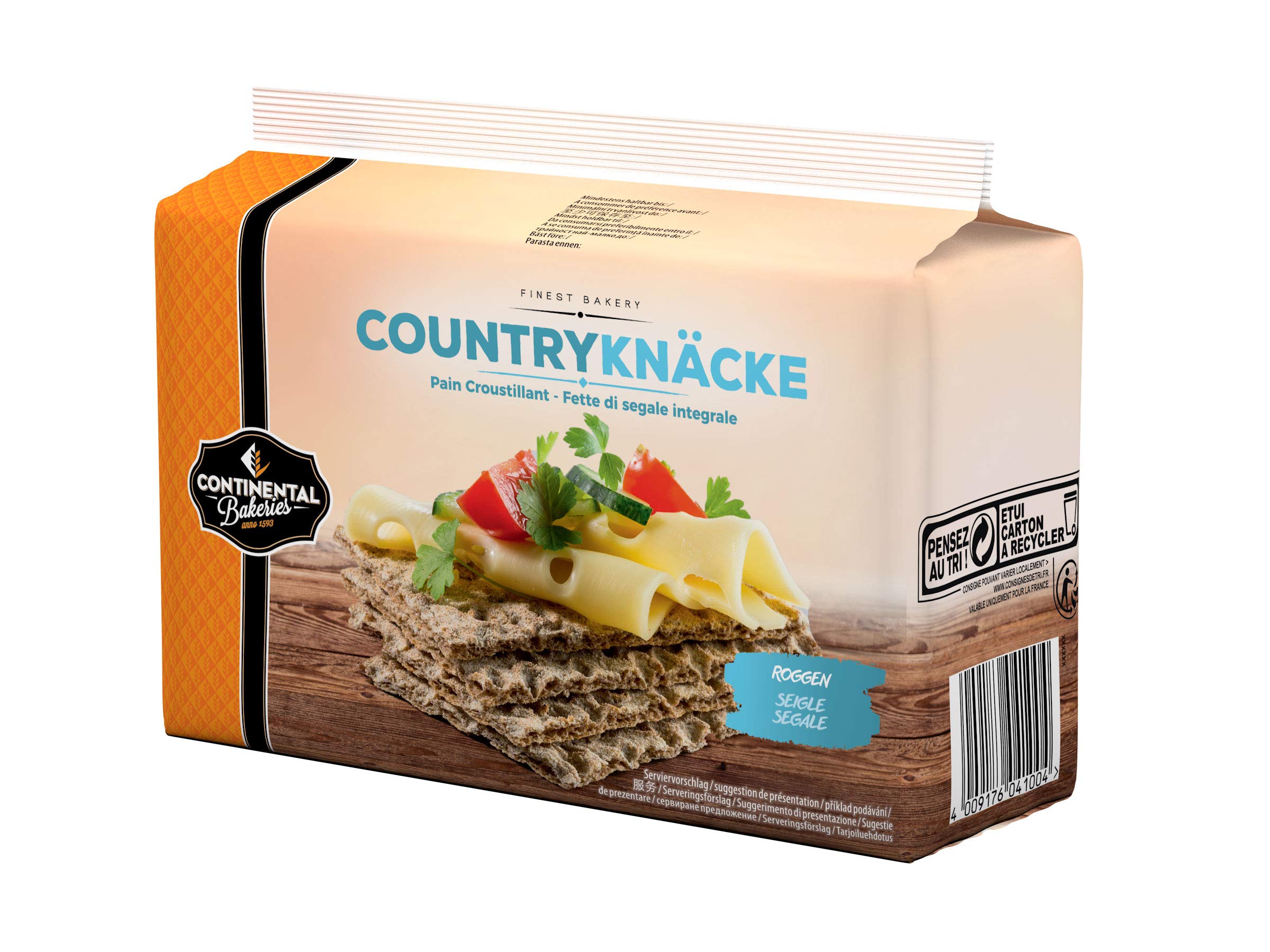 Continental Bakeries Countryknäcke Roggen Knäckebrot 250g