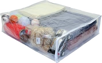 5-Pack Large 20" x 23" x 6" Heavy Duty Vinyl Zippered Storage Bags Clear for Sweaters, Blankets, Comforters, Bedding Sets 11.9 Gallon