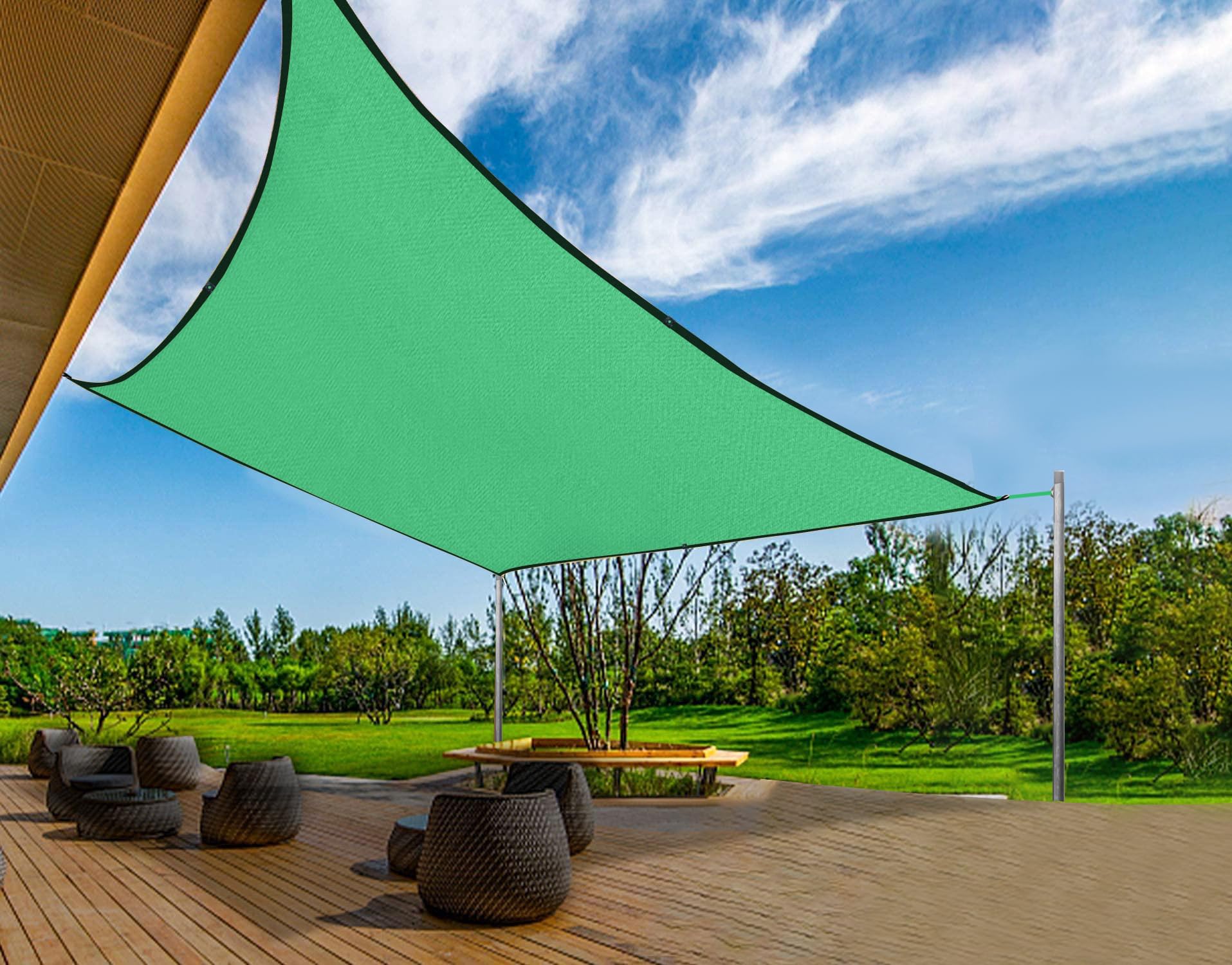 Shalimar Multipurpose Shade Net/Green Net - 75% Sunblock (05 ft x 15 ft) | UV Stabilized & Heavy Duty | Ideal for Terrace, Lawn, Balcony & Greenhouse - Green Color-image-36