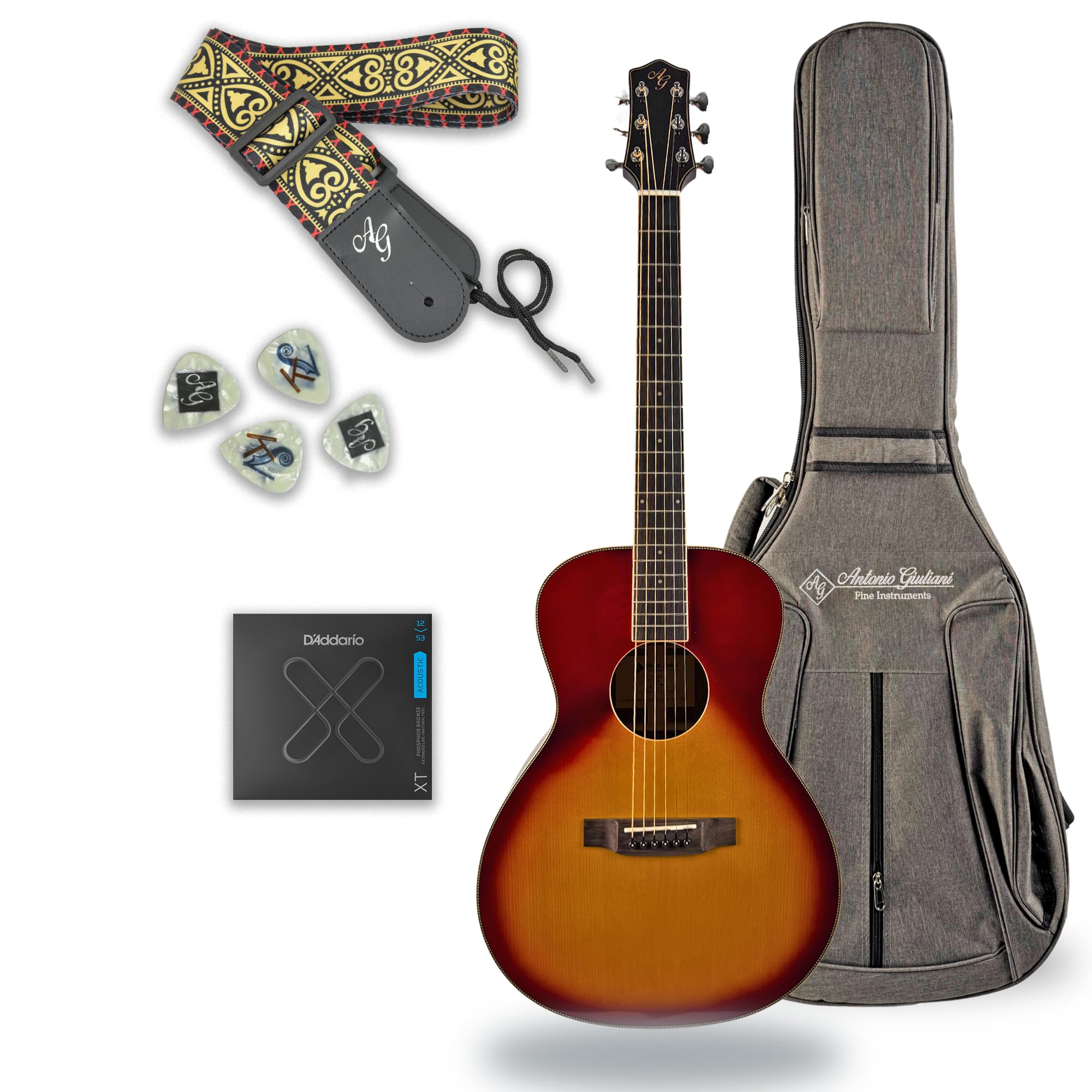 CLEARANCE Antonio Giuliani GP-1 Parlor-Style Acoustic Guitar (Mahogany, 000 Body)