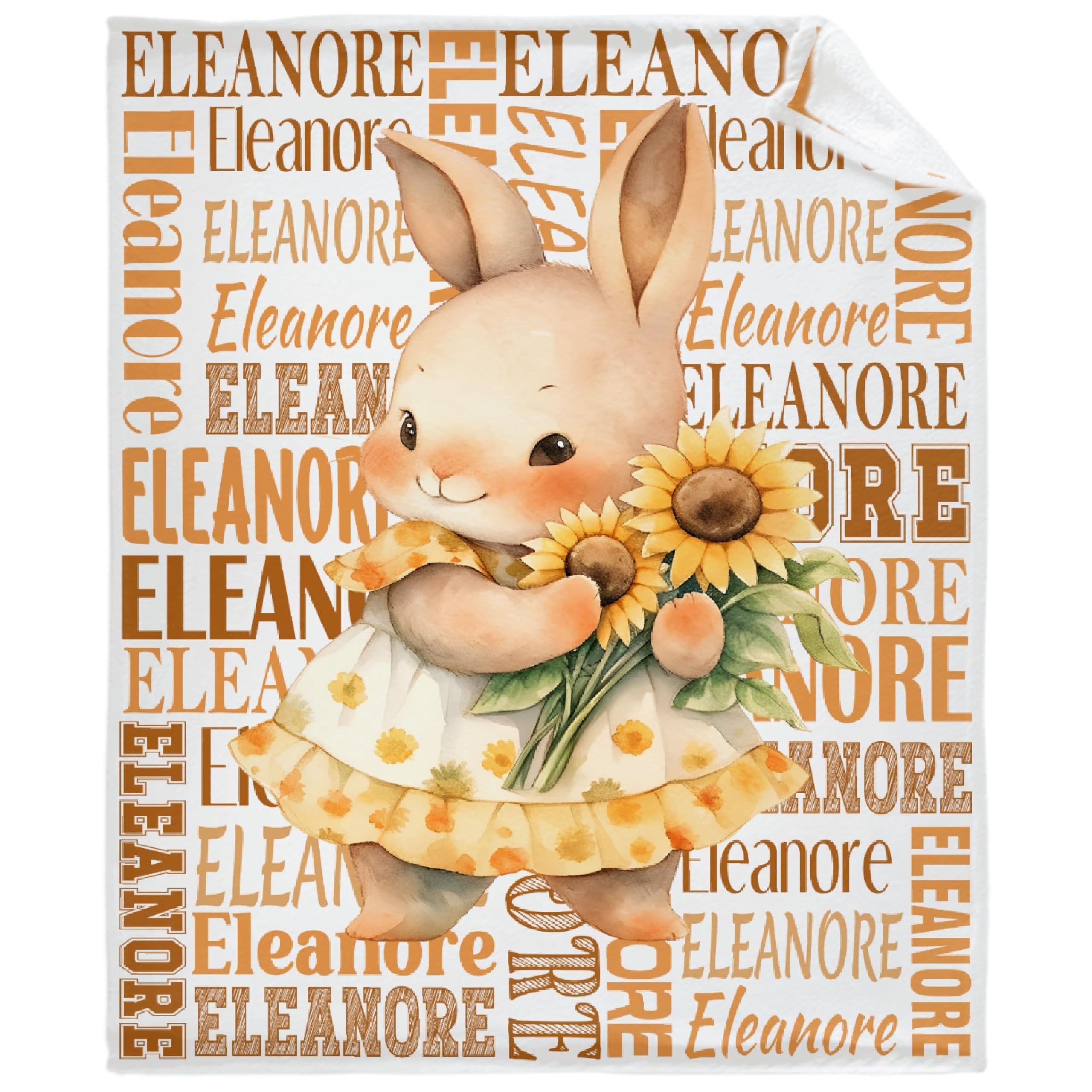 Easter Day Bunny Blanket,Personalized Easter Baby Blanket