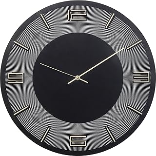 Kare Design Wanduhr Leonardo Schwarz/Gold 49cm Modern