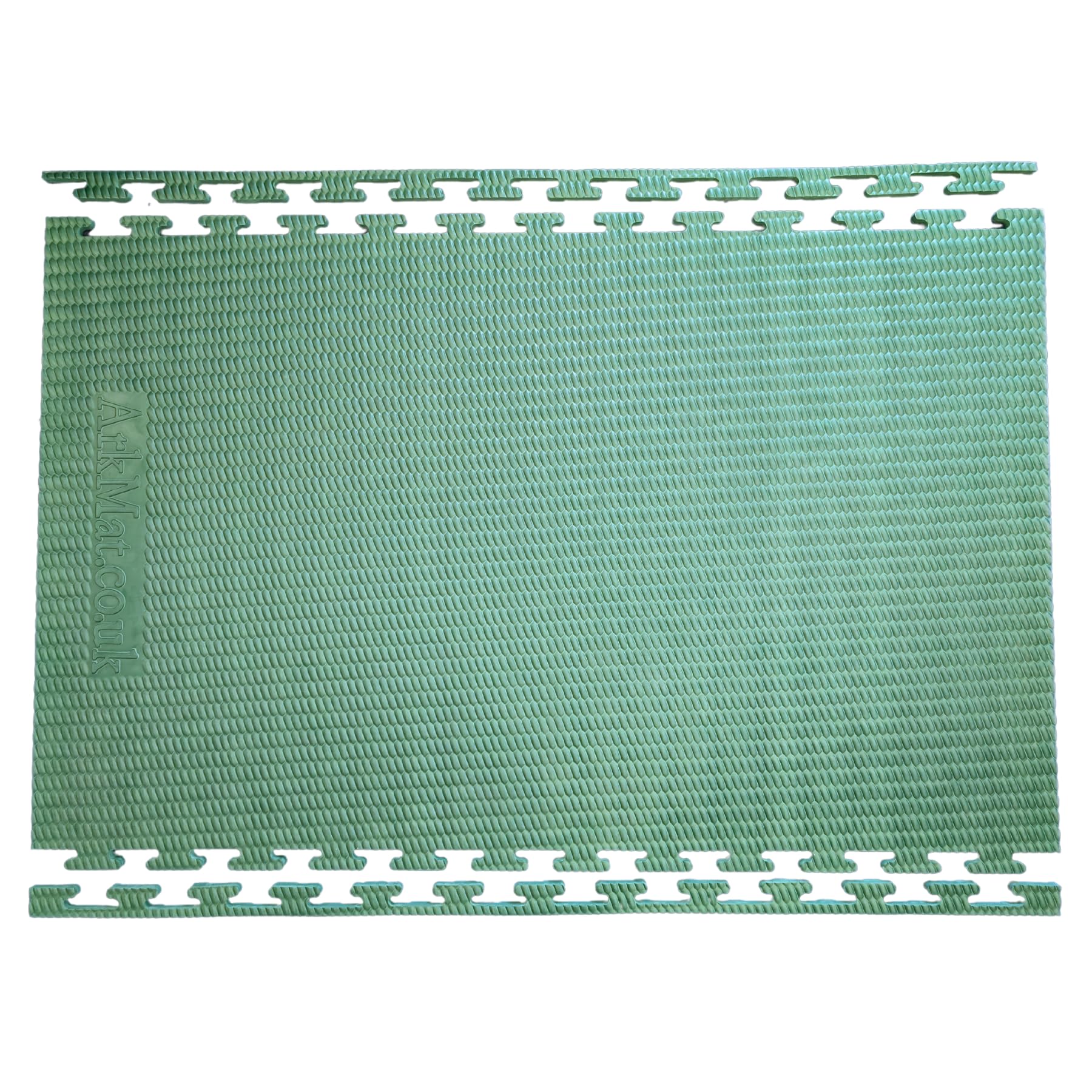 Pack of 3 (72 sq.ft) Horse Stable Interlocking EVA Rubber Floor Mats- 24mm - 6ft x 4ft -Green - Cushioned (3 Mats)
