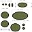 aZengear Repair Patches for Jackets, Tent, Shoe Toe, Air Mattress, Inflatables, PVC Gear - Waterproof, Self-Adhesive, Tear-Cold-Heat-Resistant, Down Puffer Coat (11 Pcs, Olive)