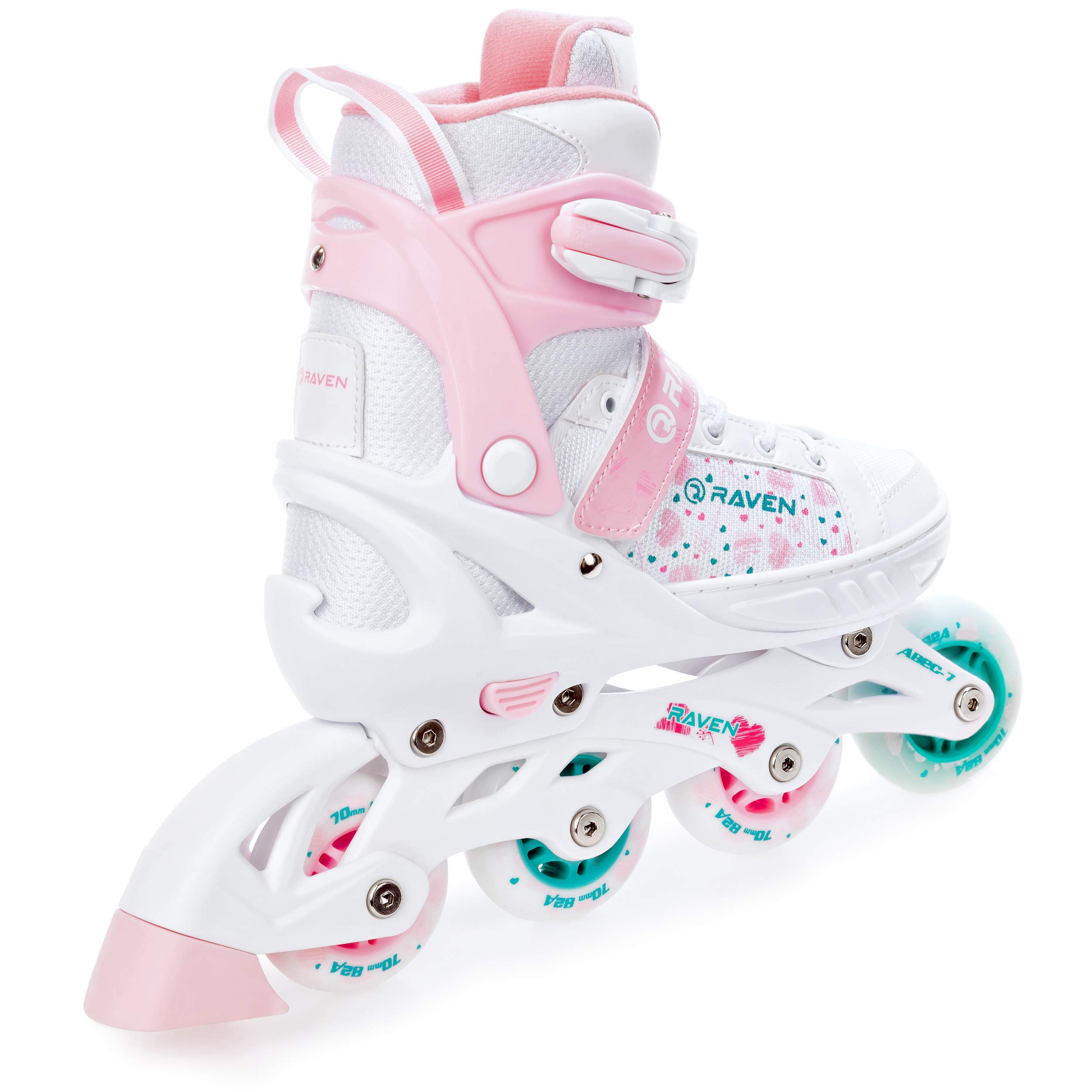 RAVEN 2in1 Schlittschuhe Inline Skates Inliner LED Räder für Kinder Mädchen verstellbar