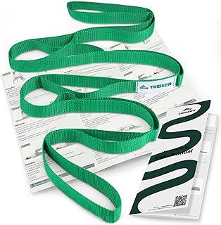Trideer Stretching Strap Yoga Strap for Physical Therapy, 10 Loops Yoga Straps for Stretching, Non-Elastic Stretch Strap for Pilates, Exercise, Stretch Band for Women & Men with Exercise Book-picture-14