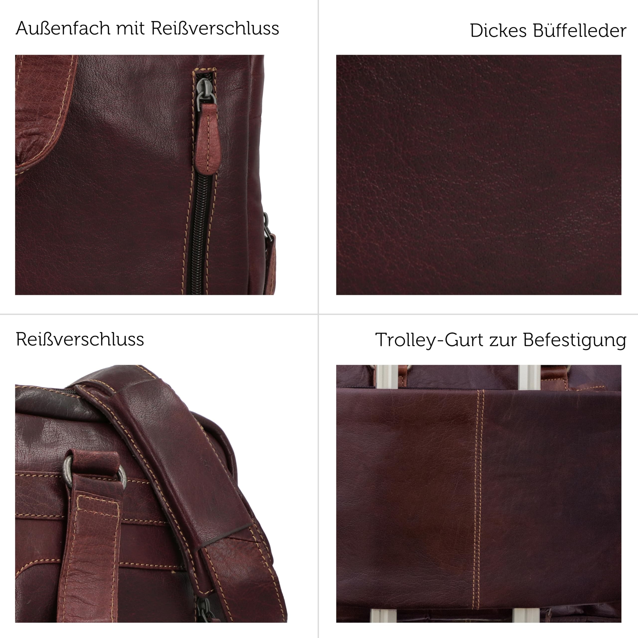 Gusti Laptoptasche Leder - Ripley Businesstasche Herren Arbeitstasche Office Bag Aktentasche Leder