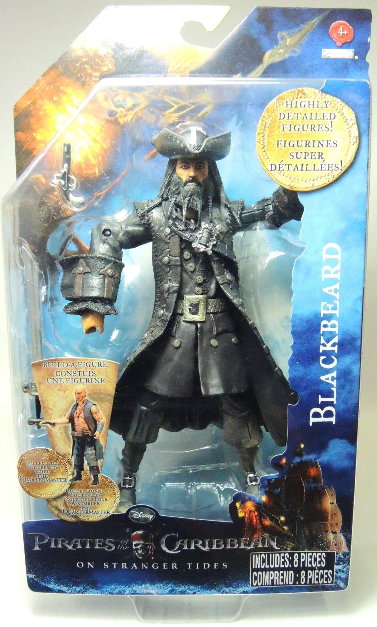 Disney Pirates of The Caribbean On Stranger Tides Action Figure, Series 2, (Blackbeard)