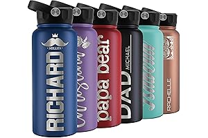 Personalized Water Bottle for Men with Handle