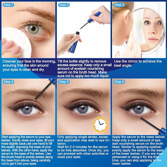 Advanced Eyelash Growth Serum for Lash: Premium Lash Enhancer for Natural Thicker and Longer Lashes Booster for Enhanced Eyelash Thickness 3Ml