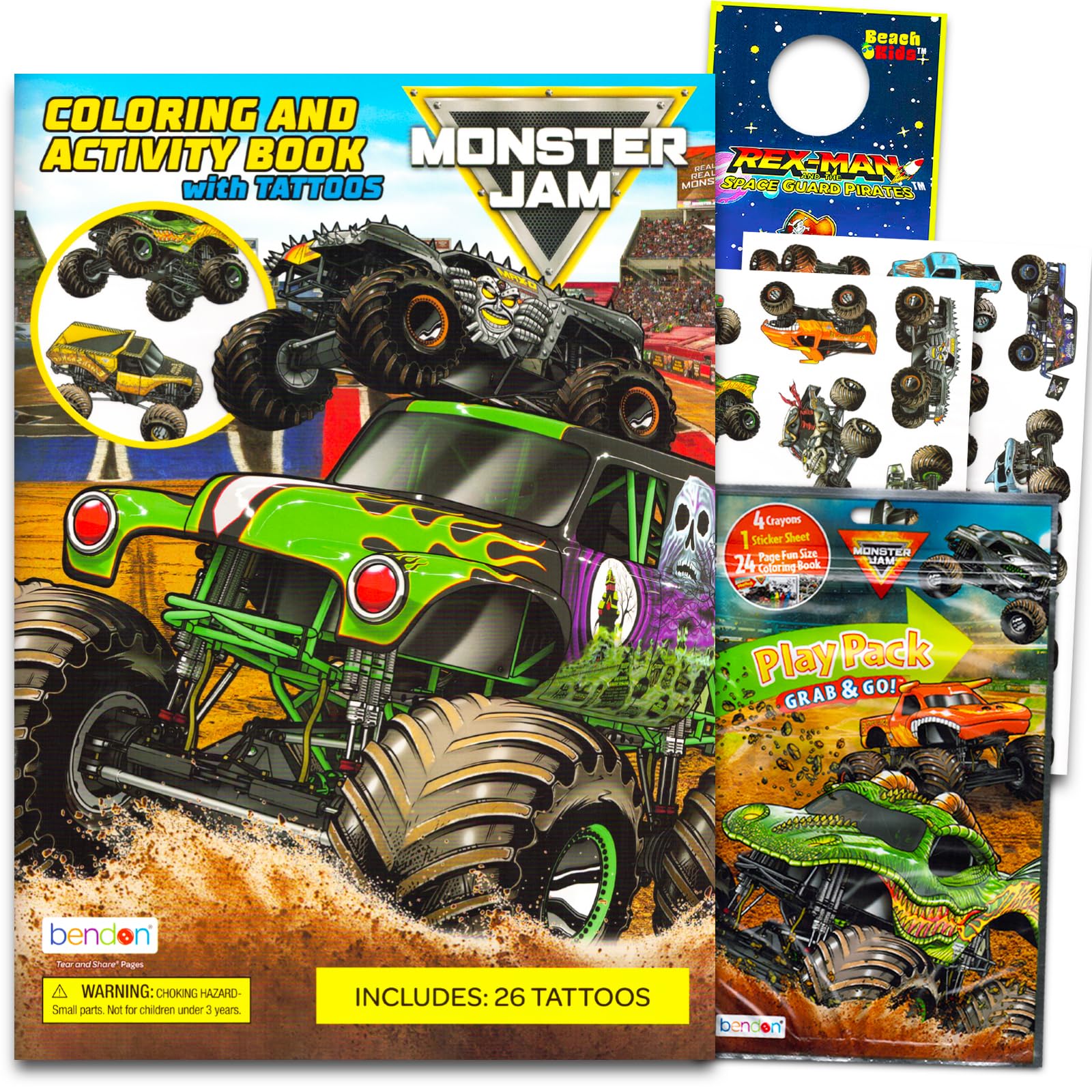 Amazon.com: Bendon Monster Jam Coloring Book and Activity Set for