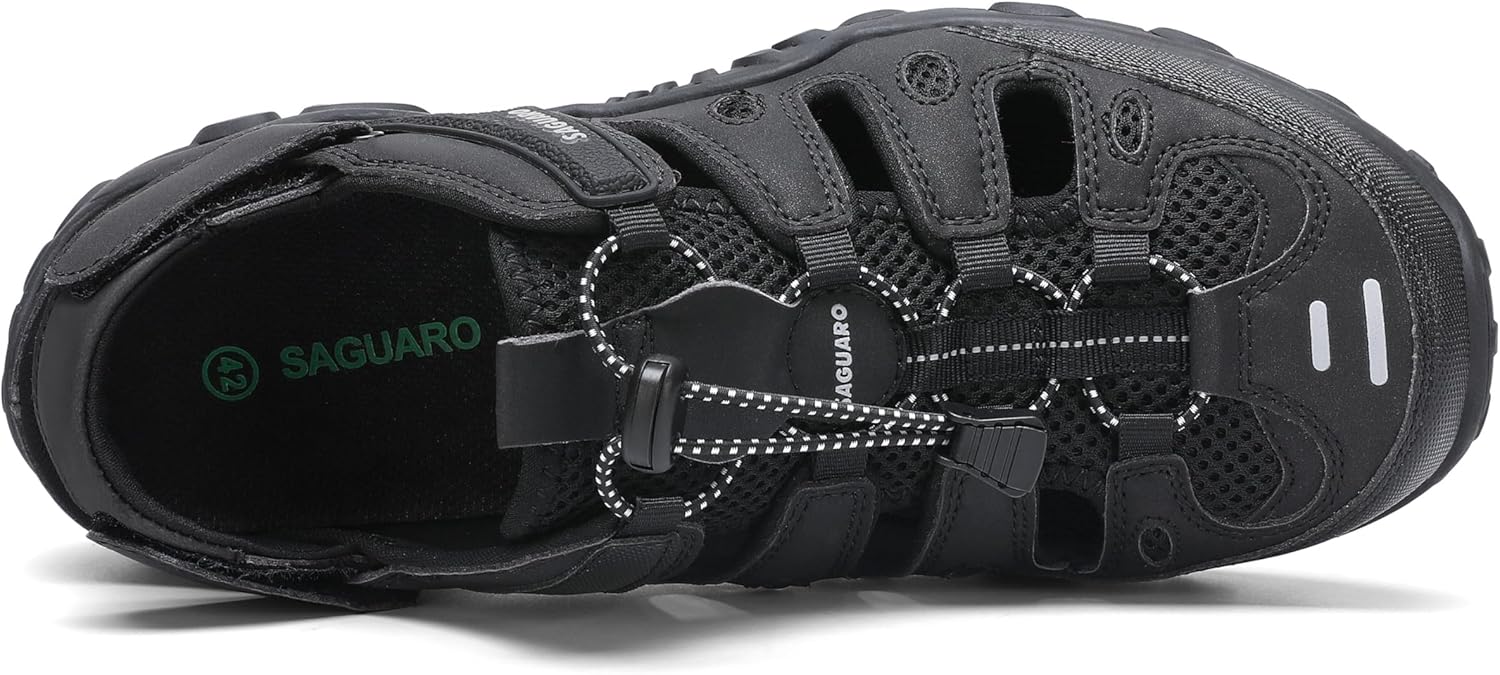 SAGUARO Men's Sport Sandals Adjustable Strap Closed Toe Outdoor Hiking Sandal Beach Water Shoes - Image 5