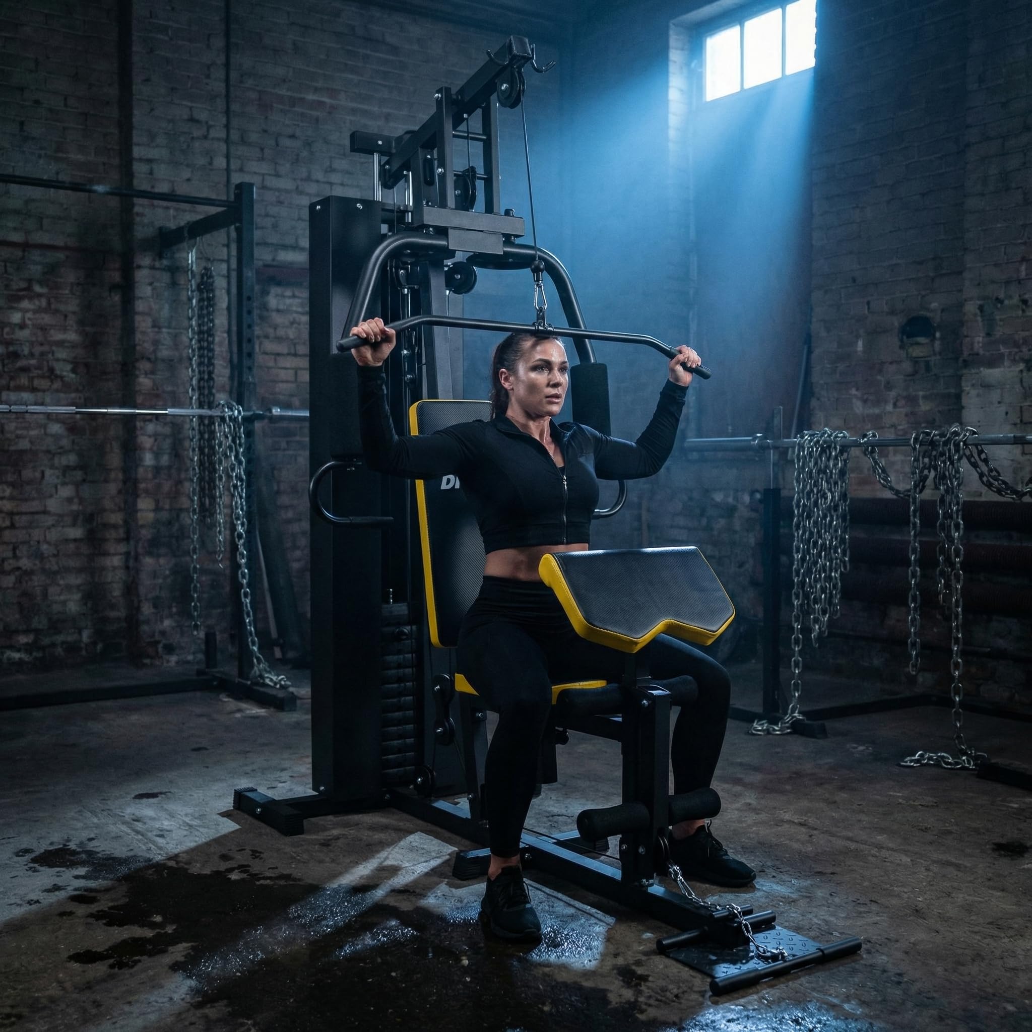 Dione HG3 - Fitnessstation - Multi-Gym - Krafstation - Mit 45 kg Gewichte - Erweiterbar auf 100 kg - Homegym