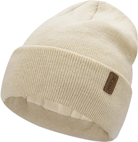FZ FANTASTIC ZONE Gorro cálido de invierno para mujer y hombre gorro de punto holgado con forro polar para mujer y hombre