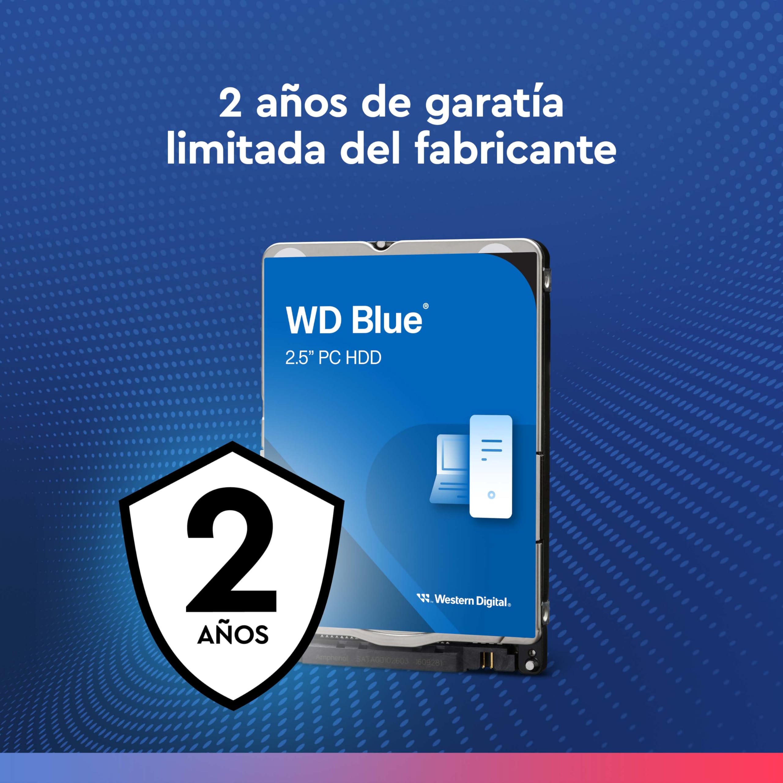 WD Blue 1TB para Portátil, Disco Duro Interno 2,5” - 5400 RPM, SATA 6 GB/s, 128 MB caché
