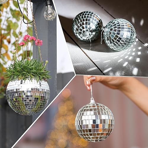 Miniatura 7 de PP OPOUNT 16000 azulejos de bola de discoteca, 1 rollo de azulejos de espejo de vidrio autoadhesivos de 0.197 x 0.197 in, mini azulejos de discoteca