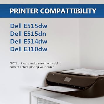 Compatible E514dn E515dw E310dw Toner Cartridges Replacement for Dell E515dw E515dn E514dw E310dw Dell 593-BBKD 593-BBKE PVTHG P7RMX High Yield Black 2,600 Pages ( 3-Pack )