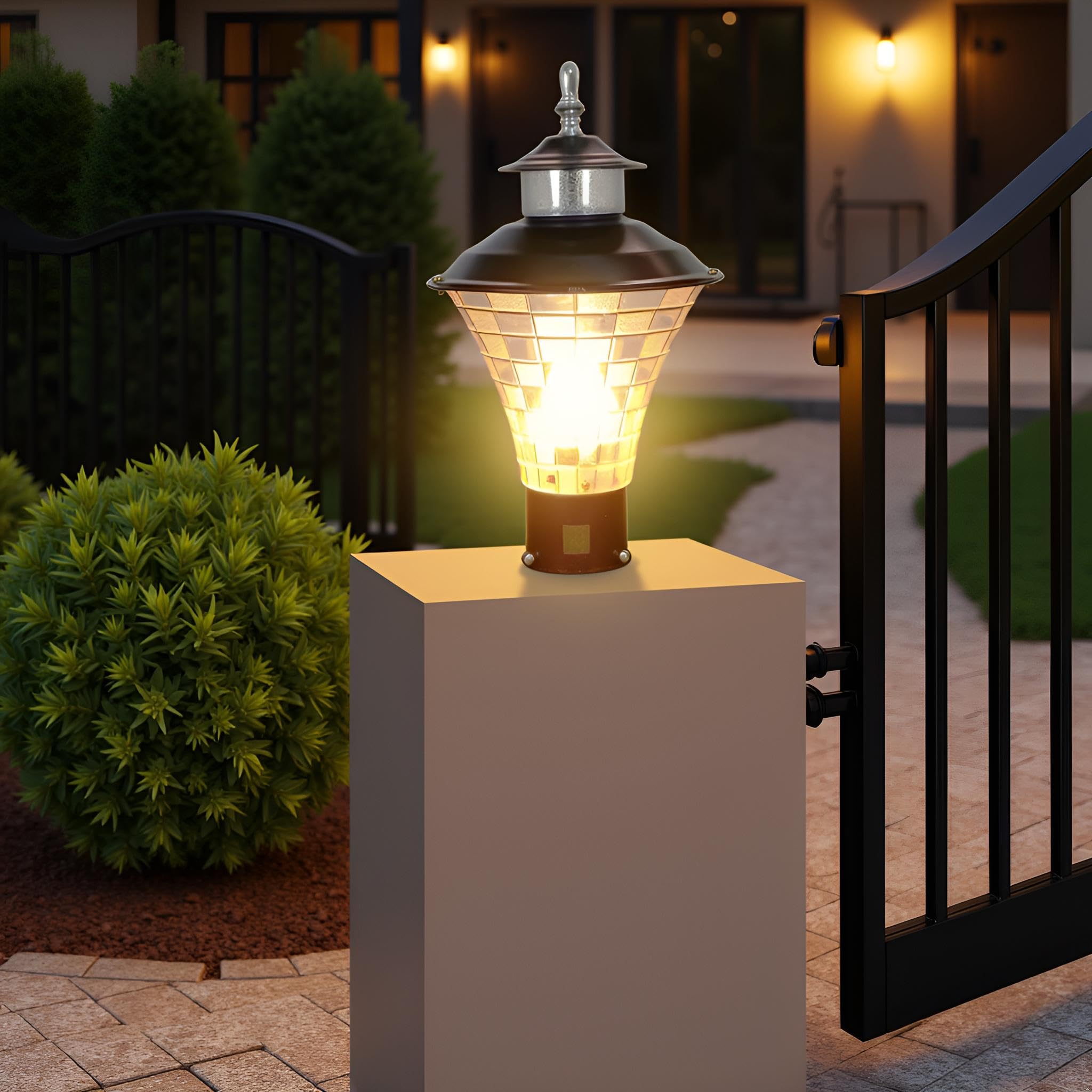 BrightLyt Main gate Lights Waterproof, Pillar Lights for Outdoor, Poll lamp, Exterior Modern gate Light for Home gate (Pack of 1)-picture-28