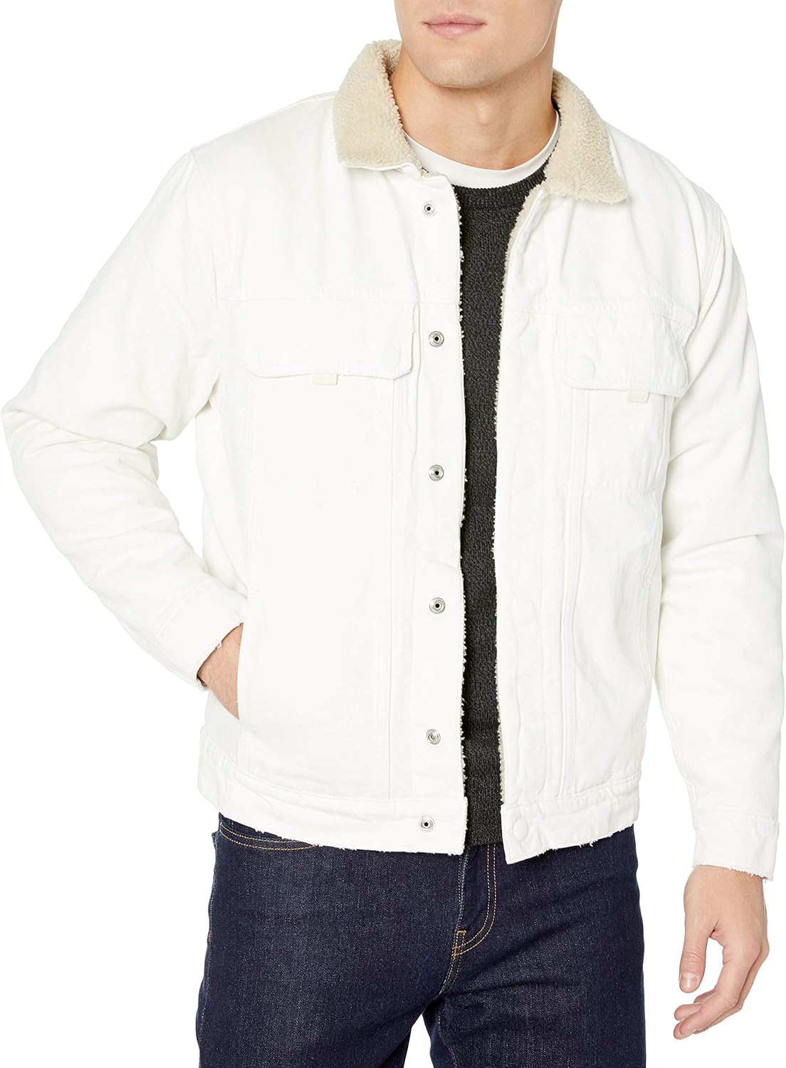 mens white trucker jacket