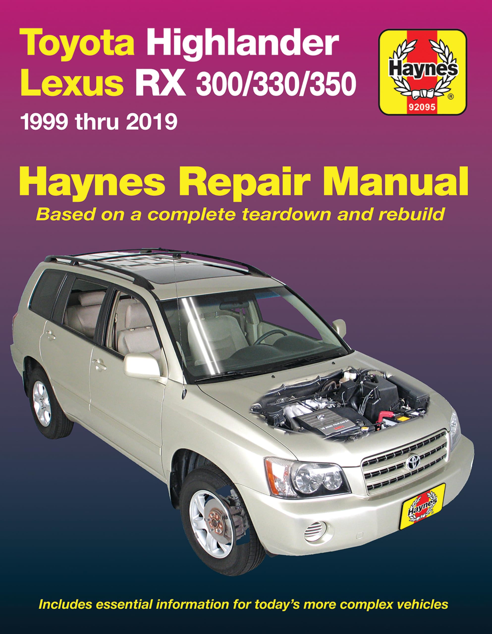 Toyota Highlander Lexus RX 300/330/350 1999 thru 2019 Haynes Repair Manual: 1999 thru 2019 (Haynes Automotive)