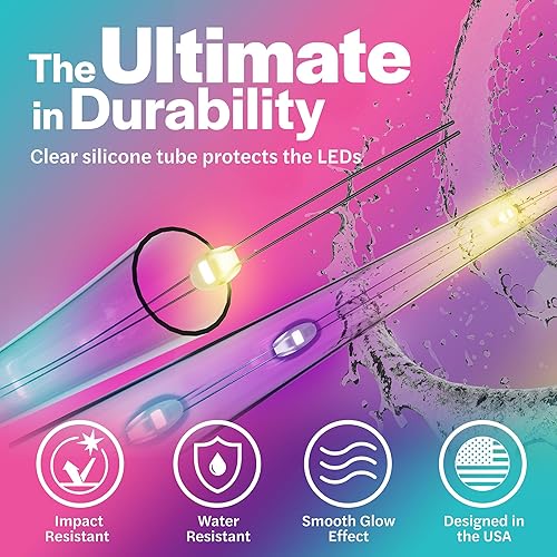 Vista 71 de Wheelbrightz - Luces LED para rueda de bicicleta, brillantes y coloridas - Se adaptan a neumáticos delanteros o traseros - Tubo resistente a la Verde