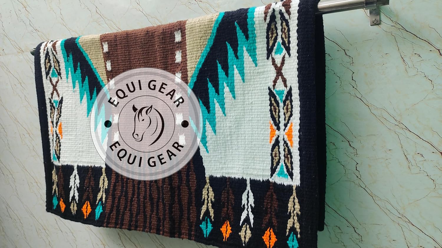 Western Show Horse Saddle Blanket New Zealand Wool Western Design Handmade Saddle Blanket Top Wool Pad Sensor Flex (Customization Available) ZB-019