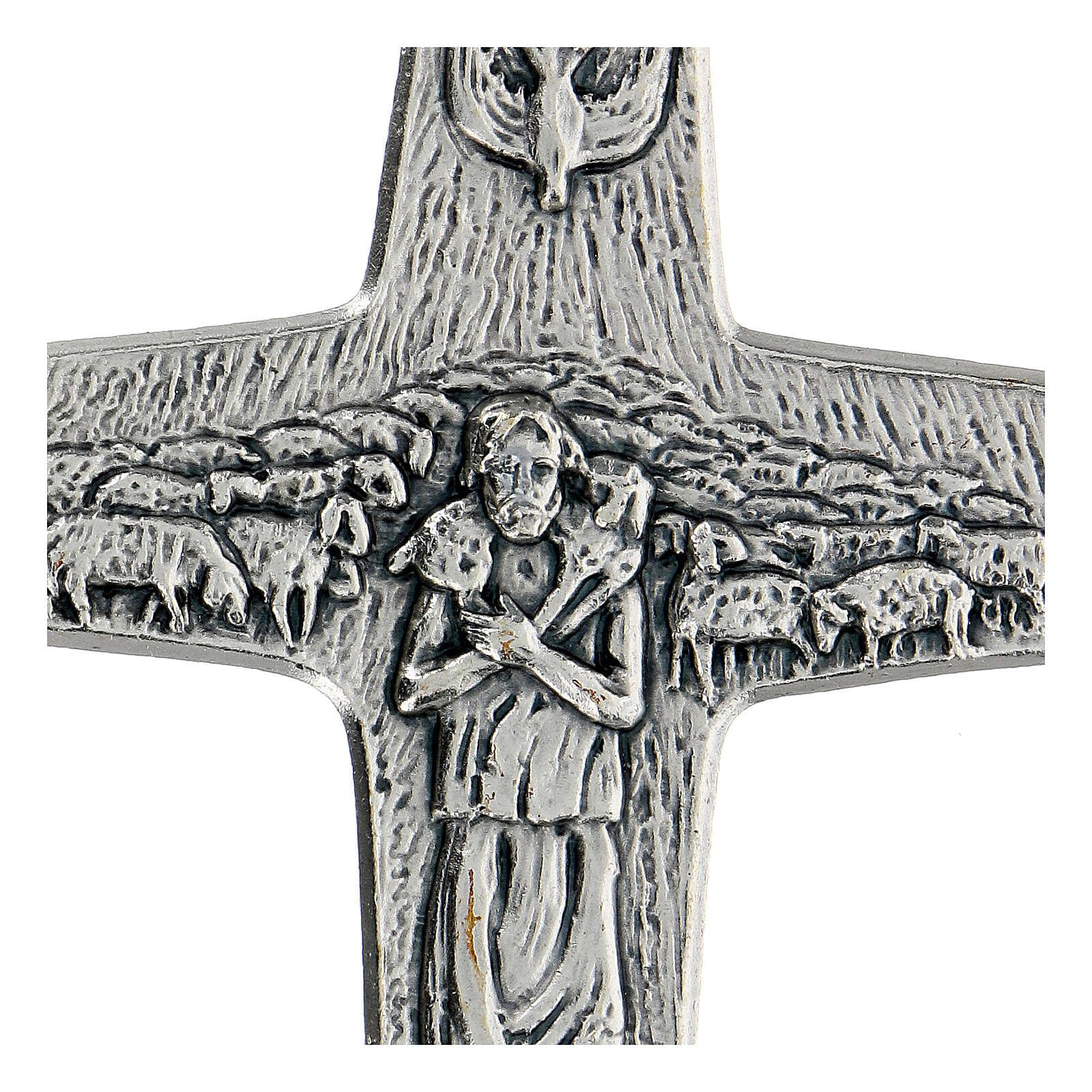 Holyart Croce pettorale Buon pastore metallo 10x7 cm