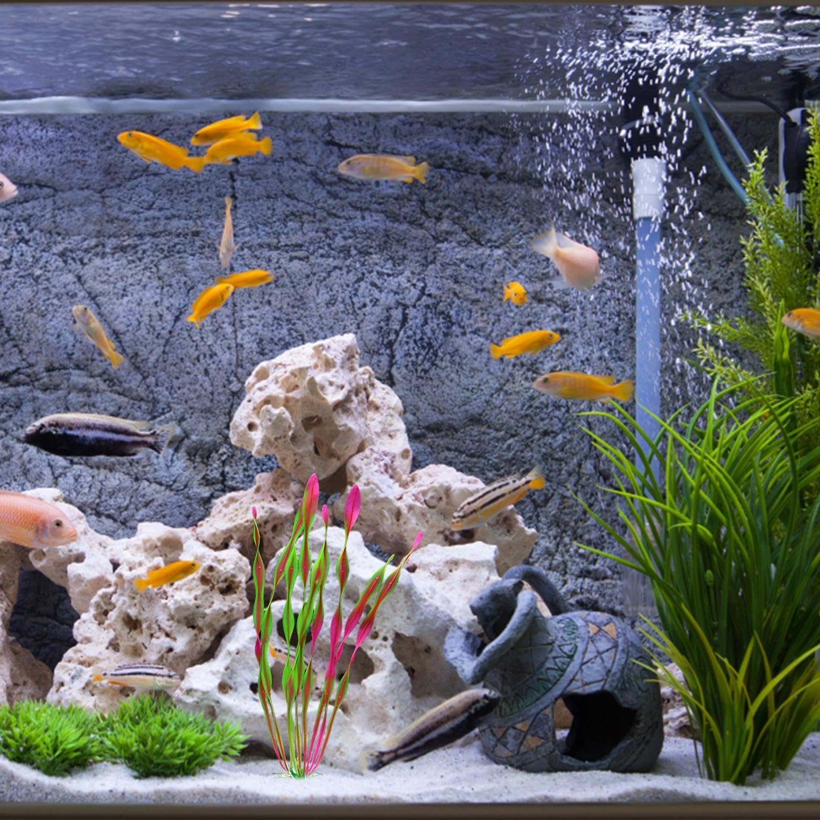 Plantas Acuáticas Simuladas En Pecera, 15 Unidades | Cuotas Sin Interés