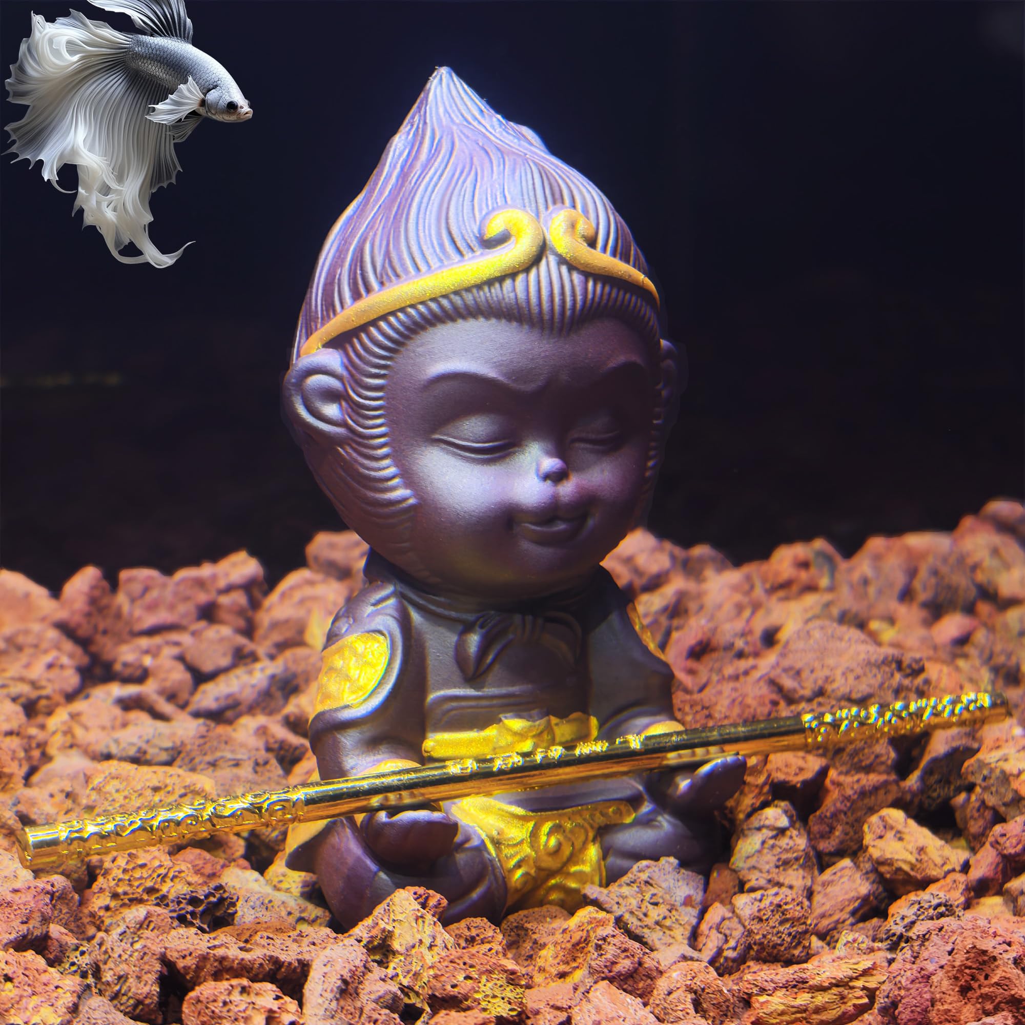 SpringSmart Aquarium Fish Ornament Su WuKong (2PACK), Mix Color