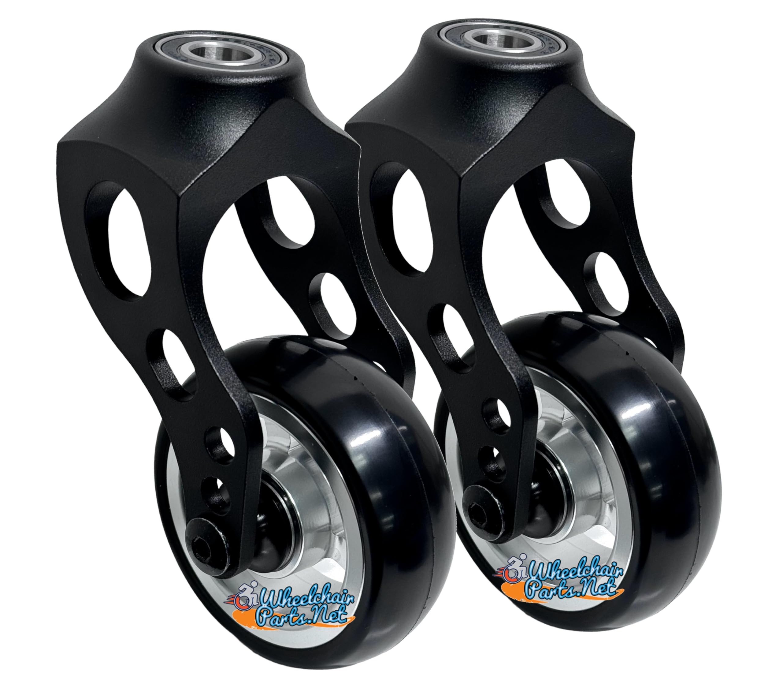 Wheelchair Front Caster Fork Assembly with 3