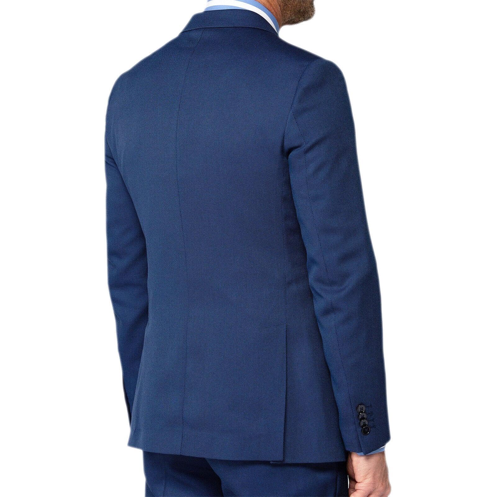 Abito da Uomo Micro Fantasia Vestito Formale Completo Elegante Sartoriale Slim Giacca e Pantalone da Ufficio