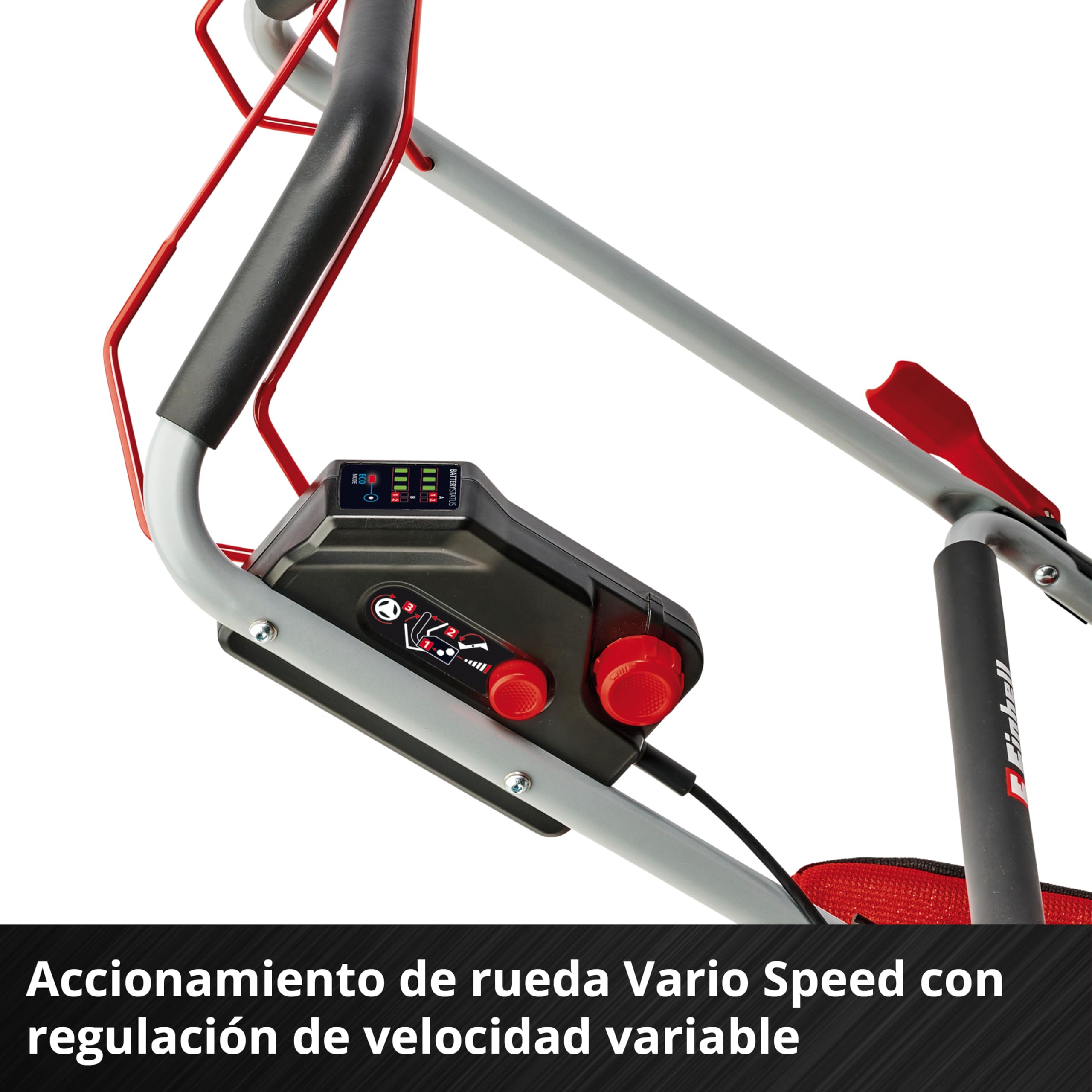 Einhell Kit cortacésped con batería GP-CM 36/52 S Li BL Power X-Change (36V, 52cm de Ancho de Corte, hasta 1200m2, sin escobillas, Cesta 65L, accionamiento de Ruedas, Incl. 4X5,2Ah + 2 Twincharger)