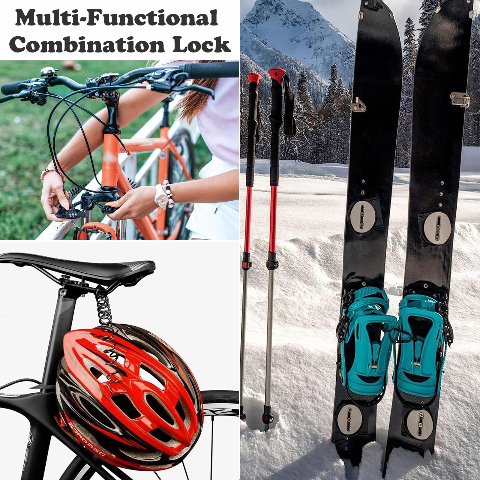 Lucchetto Bici Pieghevole 80cm | 6 Nodi Acciaio | Antifurto Per Bici E Moto - Foto 9