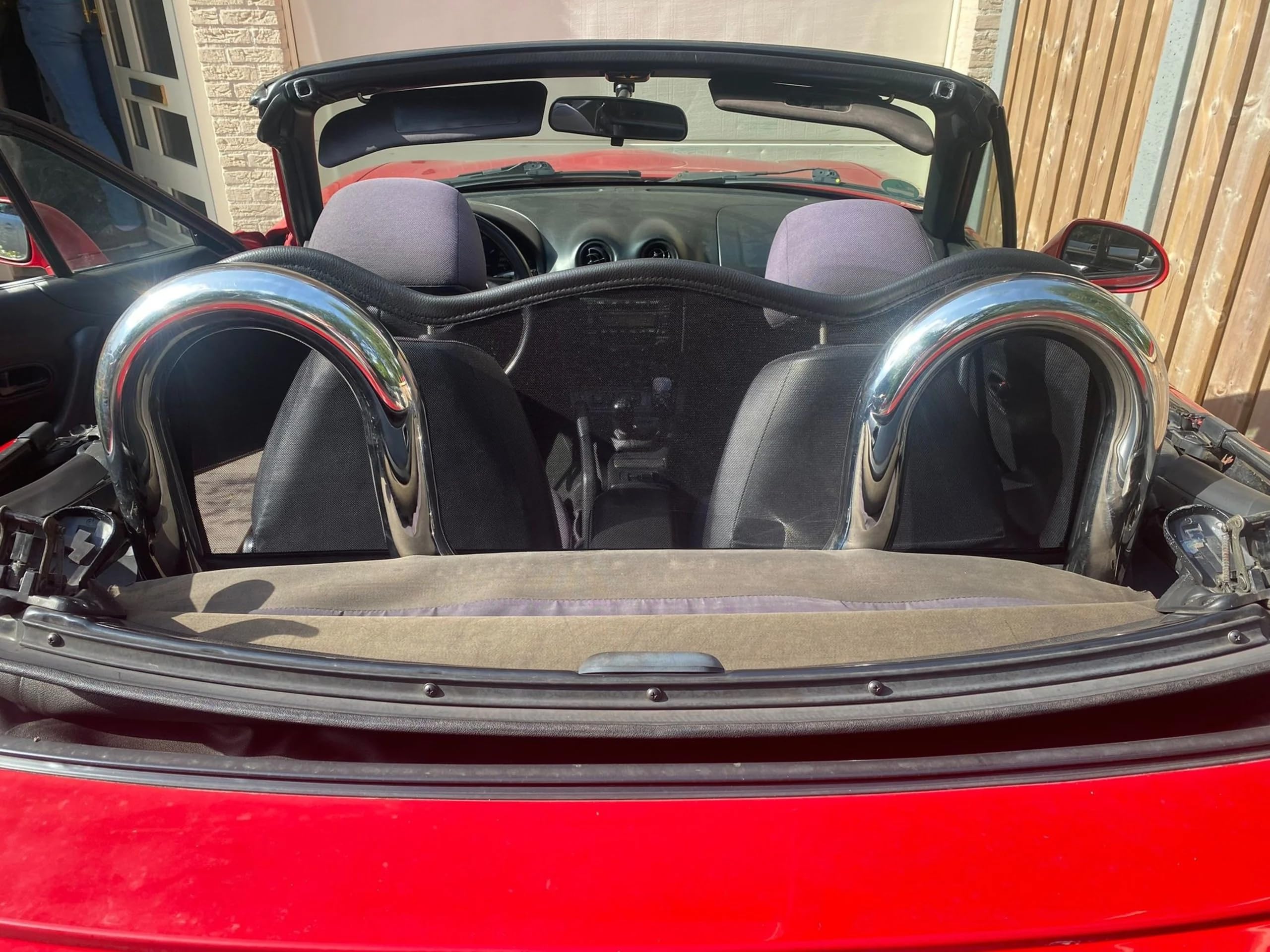 Déflecteur de vent noir R-style pour Mazda MX-5 NA / NB 1989-2005 | Filet Anti-Remous Coupe | Déflecteur d'air
