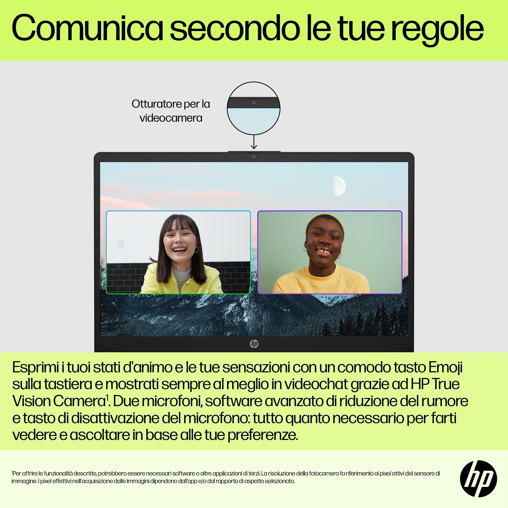 HP Laptop 15-fd0009sl, PC Portatile 15", Display 15.6" FHD Antiriflesso, Notebook, Intel Core i3-N305, RAM 8GB, SSD 256GB, 720p TNR Privacy Cam, Windows 11, Computer Portatile, Bianco, QWERTY