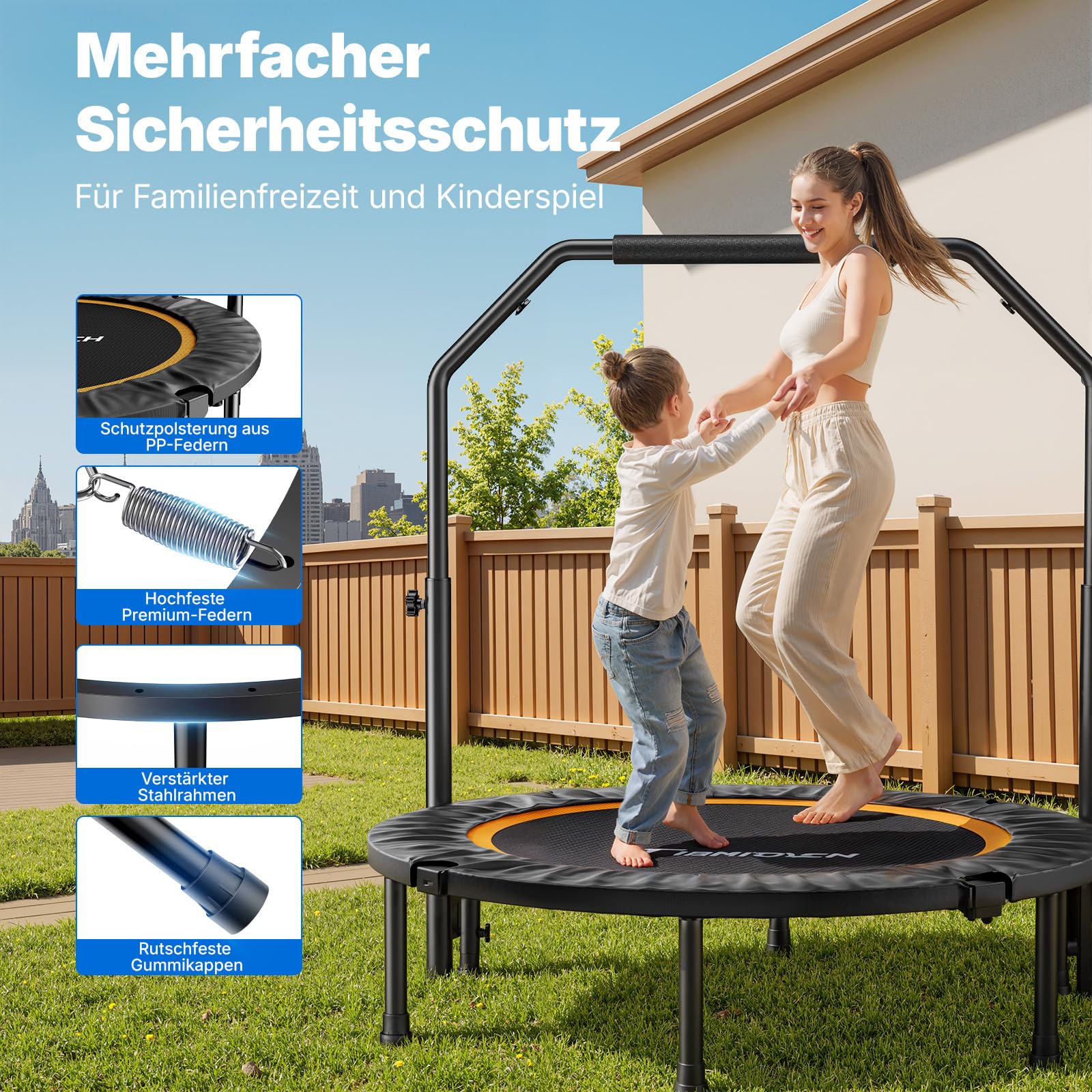 Pas cher Grand Rond Trampoline avec Filet De Sécurité passer le certificat CE ch